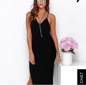 Lulu's open back midi dress